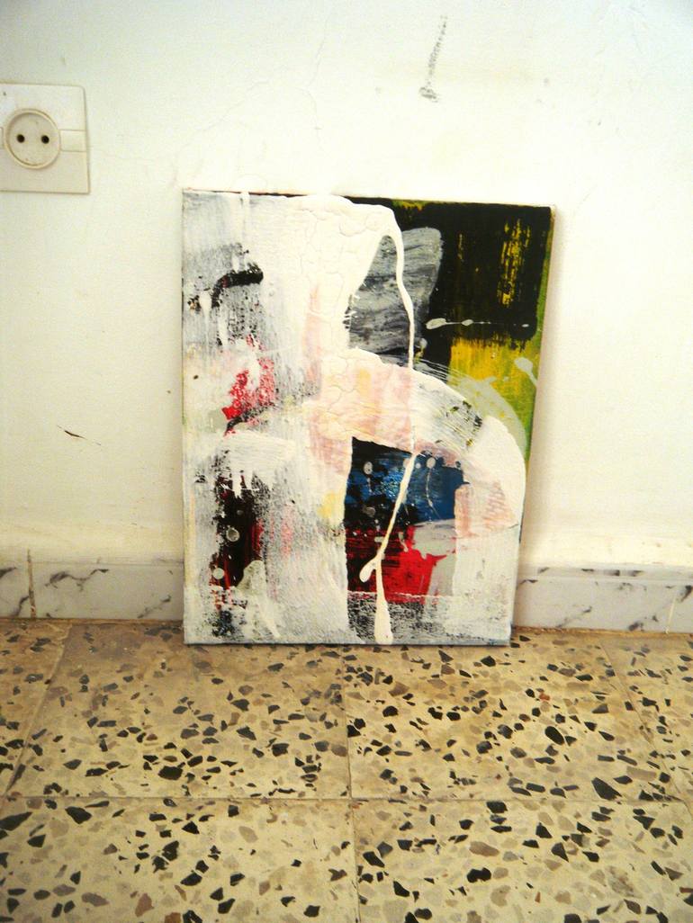 Original Abstract Expressionism Abstract Painting by Hadjira Bayou