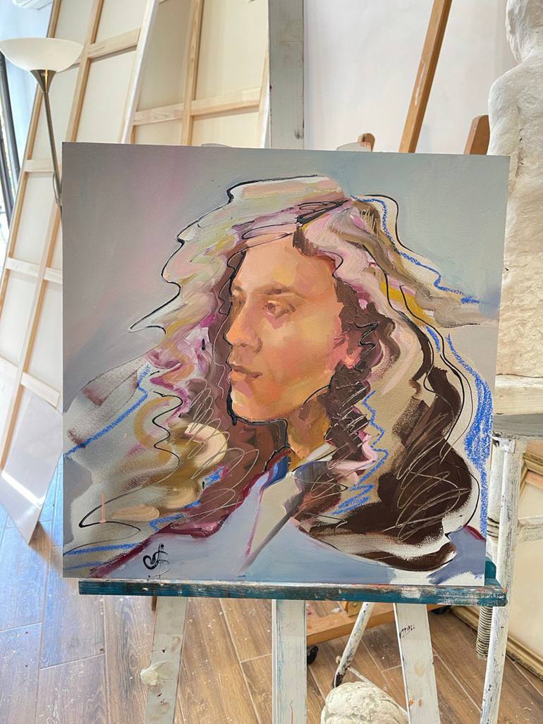 Original Impressionism People Painting by Anna Bondar