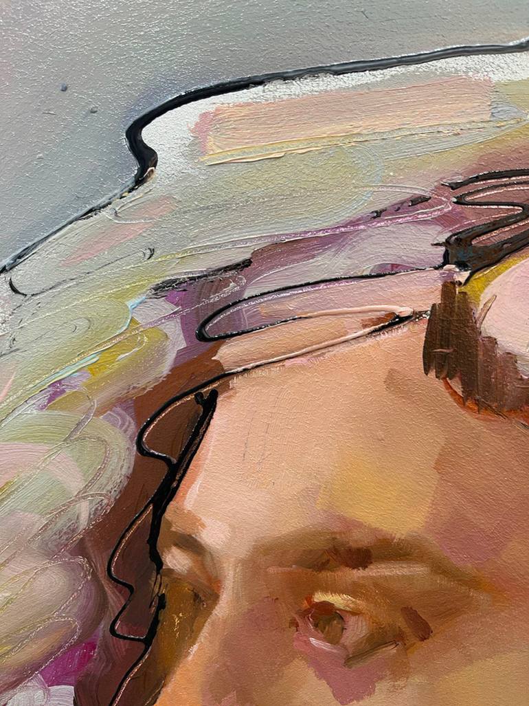 Original Impressionism People Painting by Anna Bondar