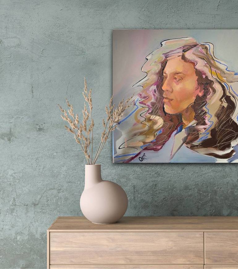 Original Impressionism Portrait Painting by Anna Bondar