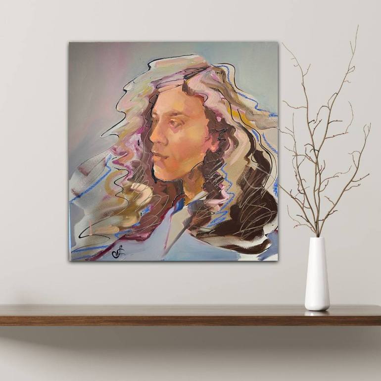 Original Impressionism People Painting by Anna Bondar