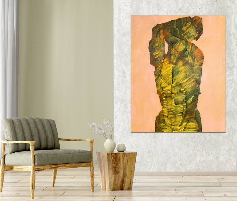 Original Abstract Men Painting by Anna Bondar