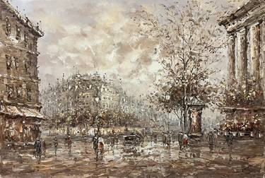 Paris city impressionism oil painting thumb