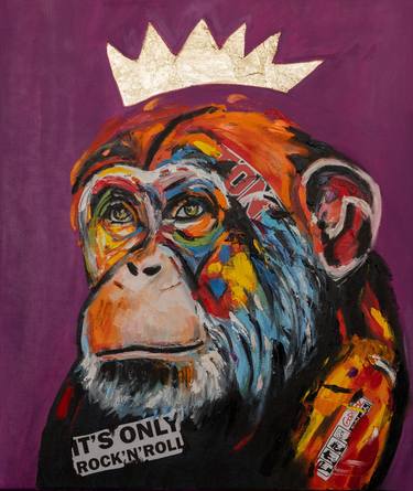 King monkey pop art animals painting thumb