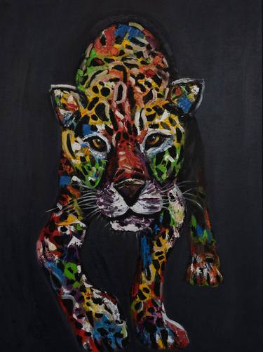 Jaguar colourful animal pop art painting thumb