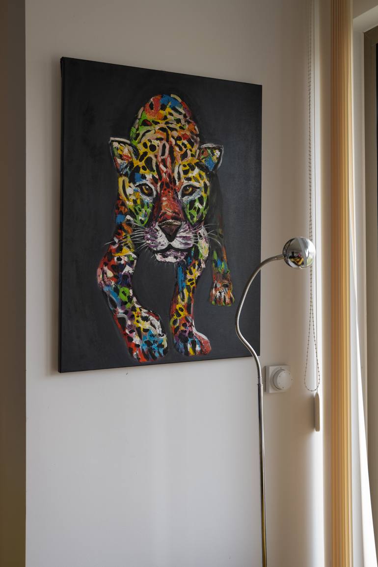 Original Abstract Expressionism Animal Painting by Alina Odwyer