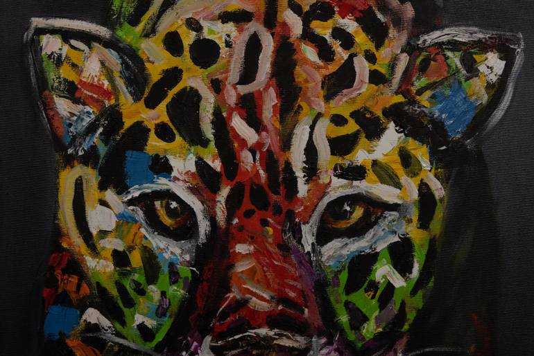 Original Abstract Expressionism Animal Painting by Alina Odwyer