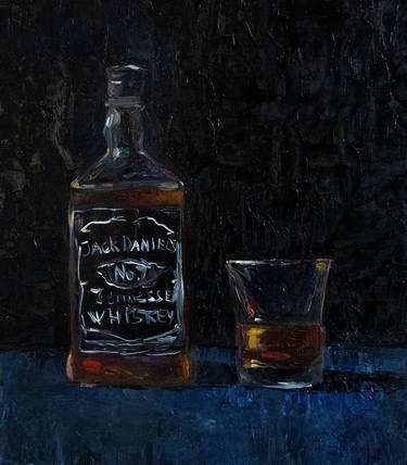 Whiskey tasting still life oil painting thumb