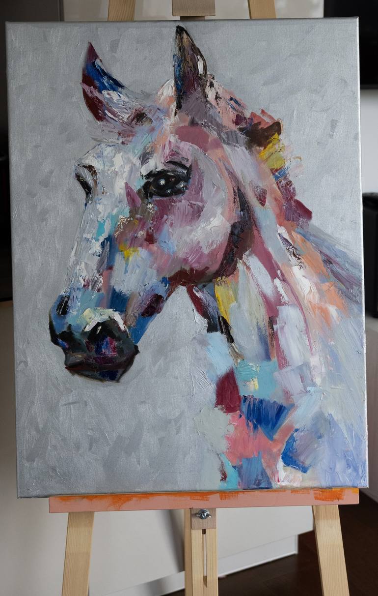Original Abstract Horse Painting by Alina Odwyer