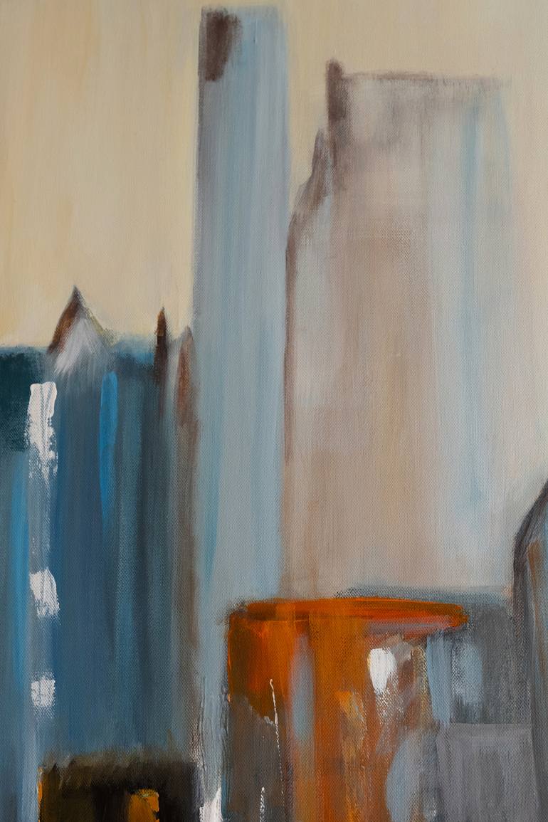 Original Abstract Architecture Painting by Alina Odwyer