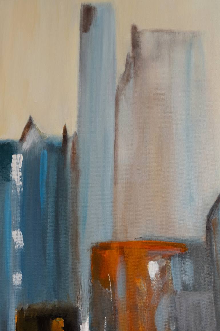 Original Abstract Architecture Painting by Alina Odwyer