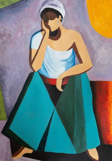 Spanish woman figurative abstract art thumb