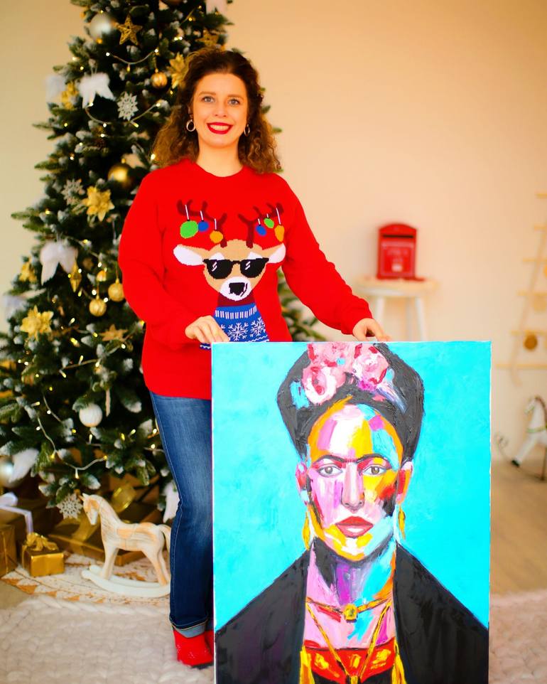 Original Portraiture Women Painting by Alina Odwyer