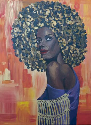 African woman female contemporary pop art portrait thumb