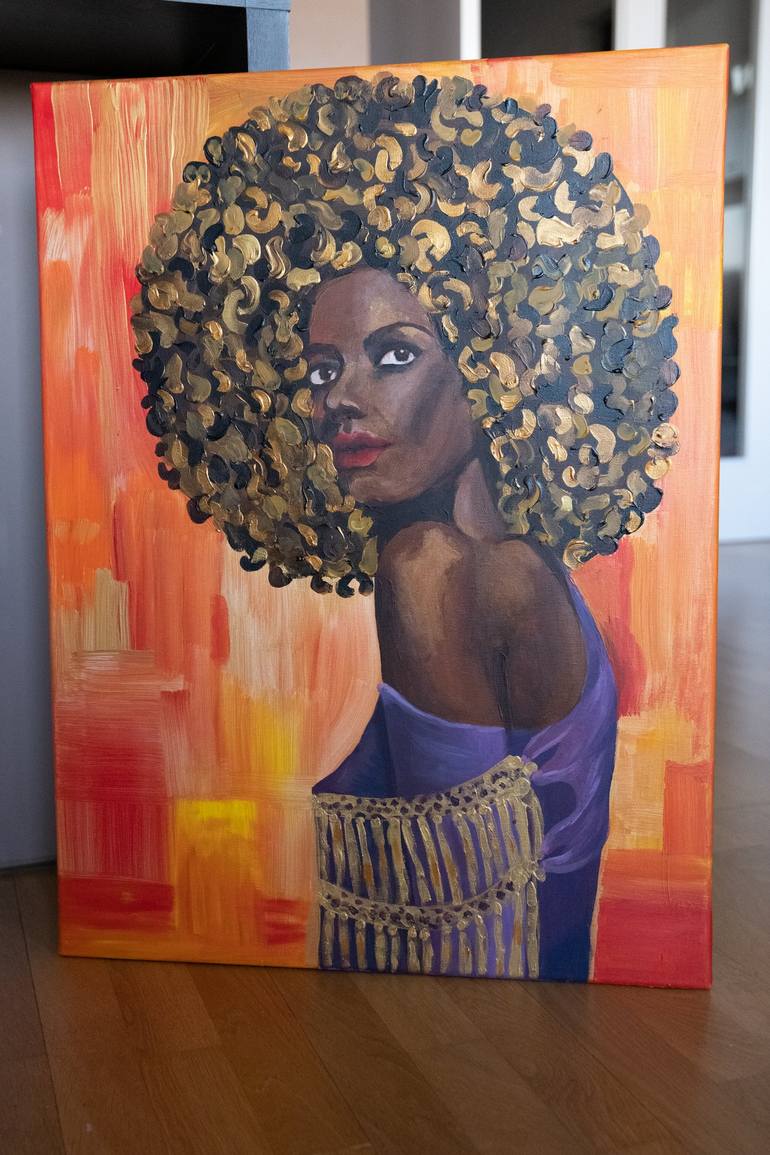 African woman female contemporary pop art portrait Painting by Alina ...
