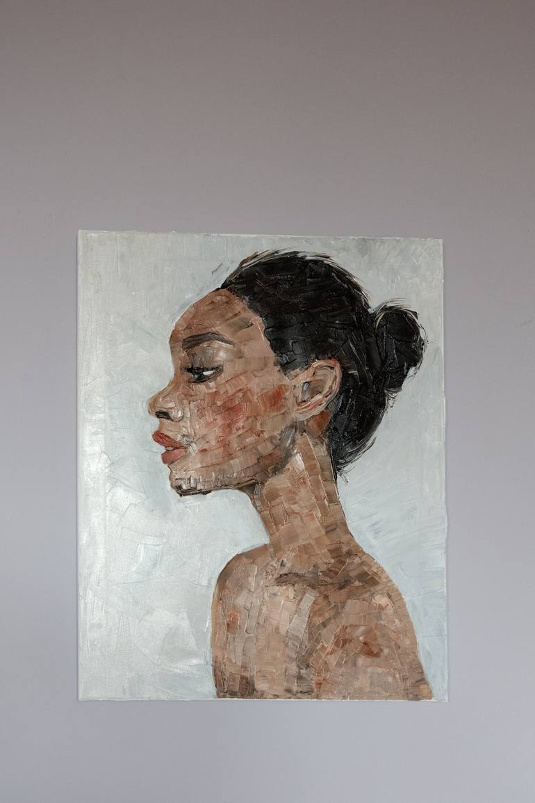 Original Abstract Portrait Painting by Alina Odwyer