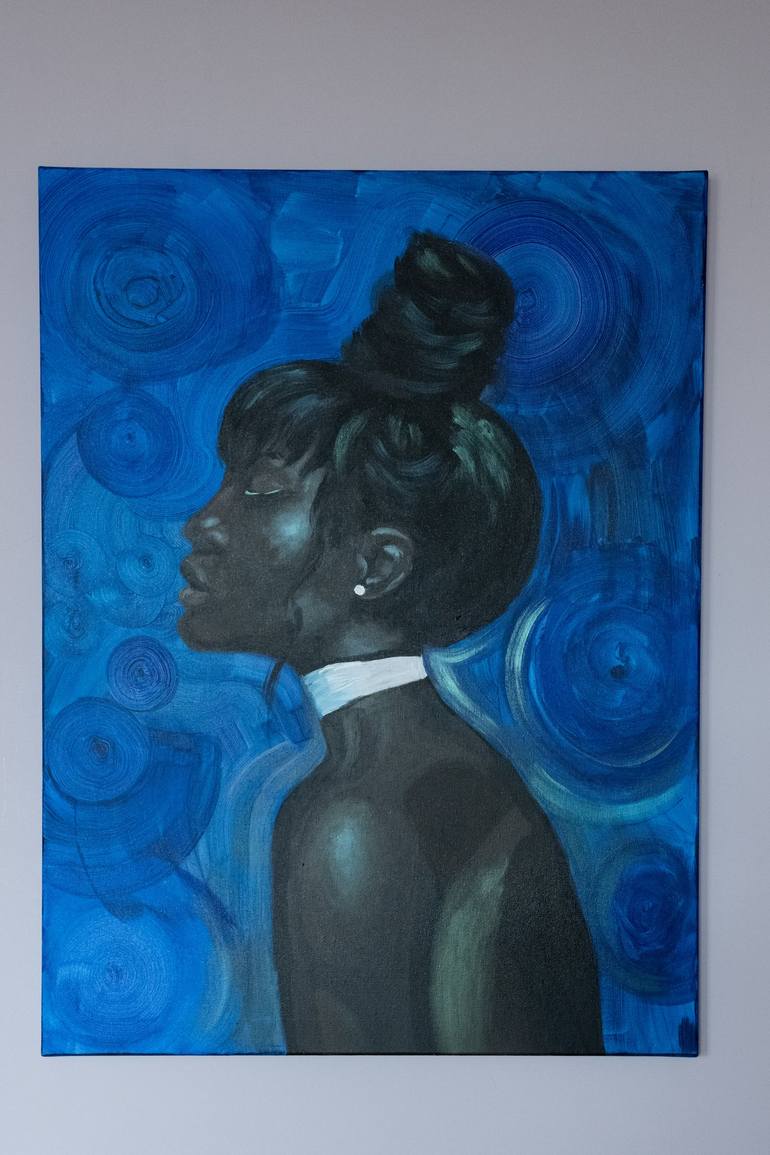Original Abstract Portrait Painting by Alina Odwyer