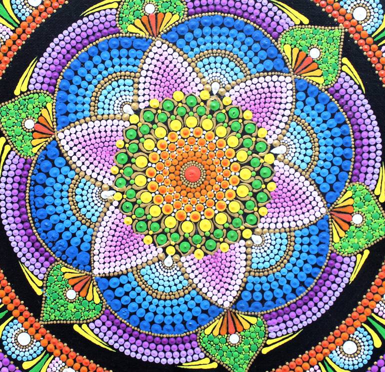 Original Art Deco Geometric Painting by Archana Gautam