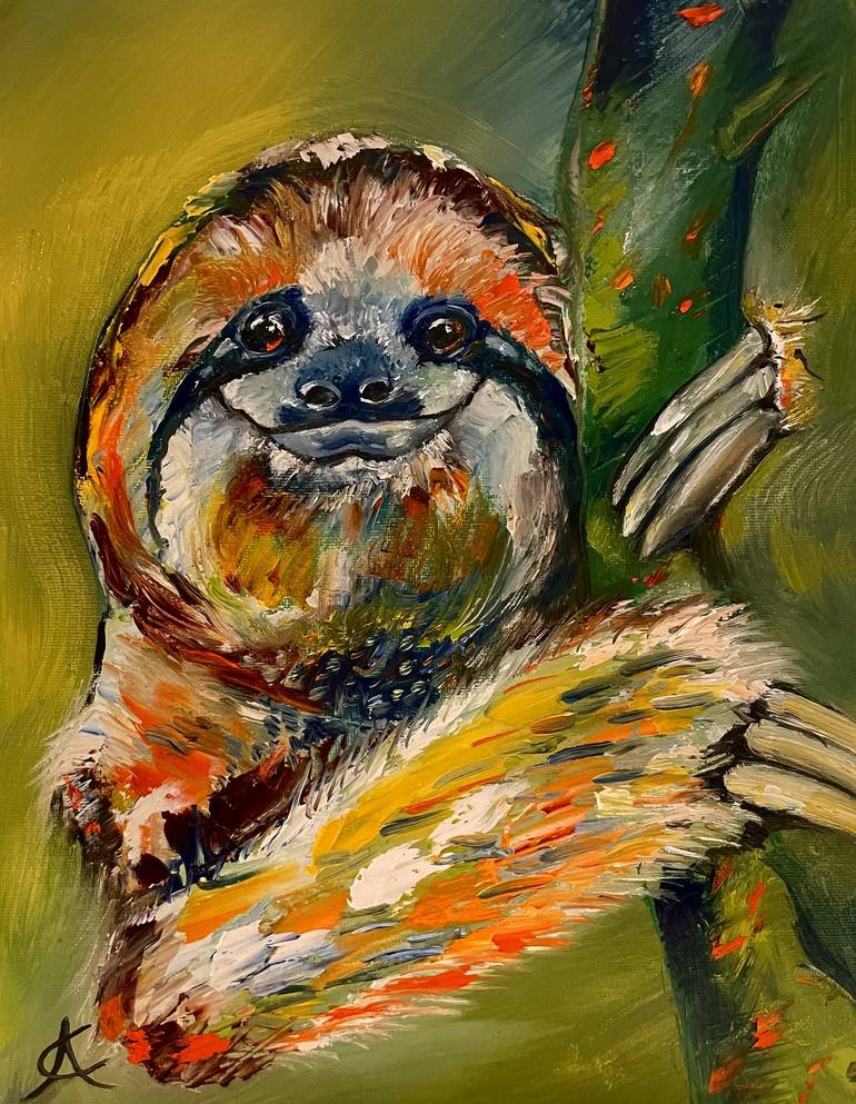 Sloth Painting by Anthony Caruso Saatchi Art