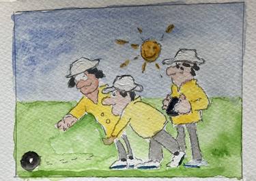 Original Impressionism Sports Painting by Jan Hendriks