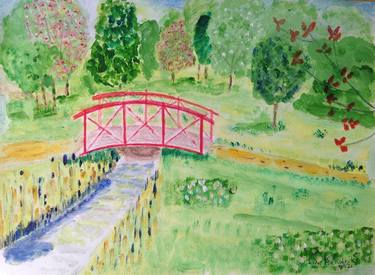 Batsford Arboretum, Red bridge thumb