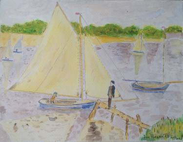 Original Impressionism Boat Paintings by Jan Hendriks