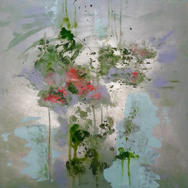 Original Abstract Floral Painting by Irina Vladau