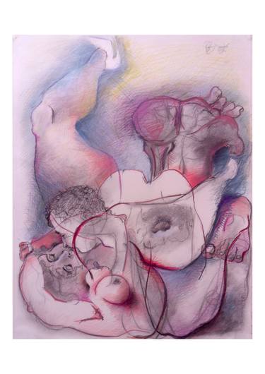 Print of Expressionism Nude Drawings by Paul Woods