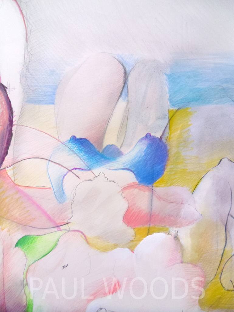 Original Abstract Beach Painting by Paul Woods