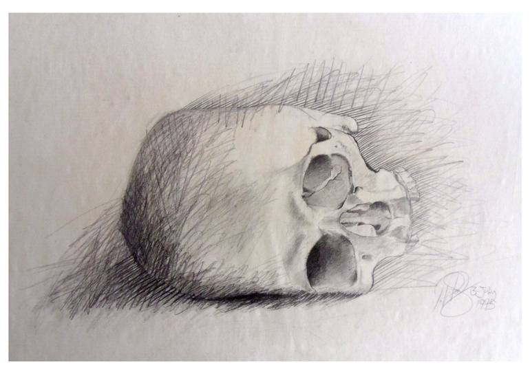 side skull drawing