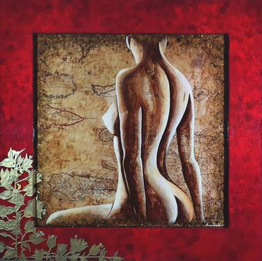 Original Nude Mixed Media by Anne-Isabelle Bonifassi