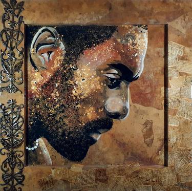 Original Portrait Mixed Media by Anne-Isabelle Bonifassi