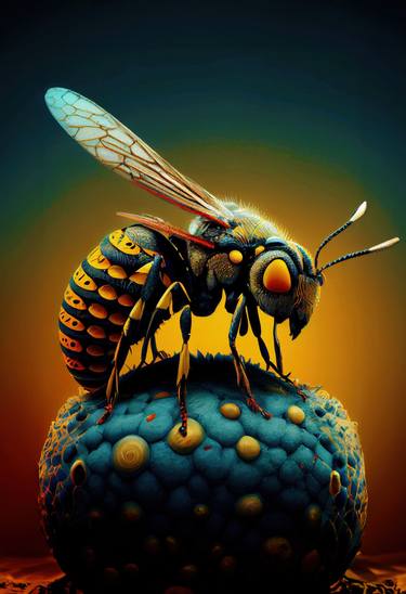 Macro Portrait of a Bee thumb