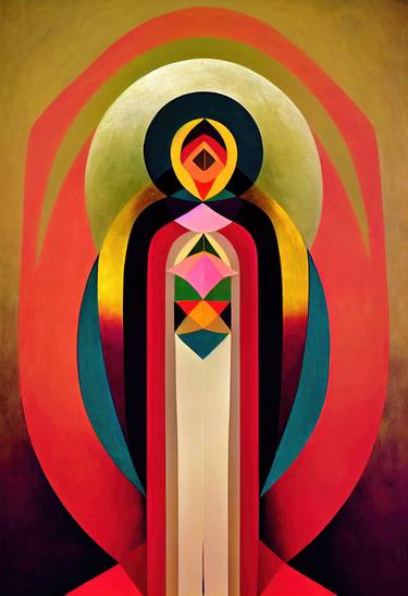 Print of Abstract Religion Digital by Cesar Peralta