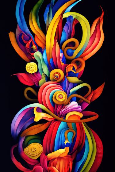 Original Contemporary Abstract Digital by Cesar Peralta