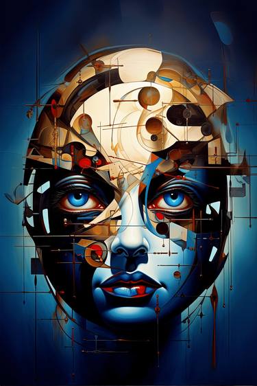 Print of Abstract Portrait Digital by Cesar Peralta