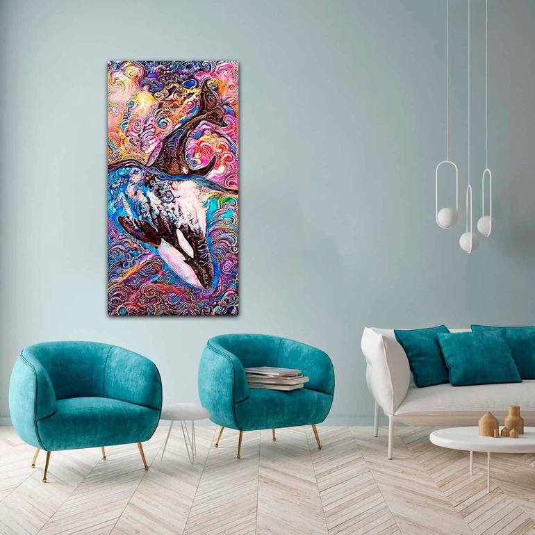 Original Art Deco Animal Mixed Media by Cesar Peralta