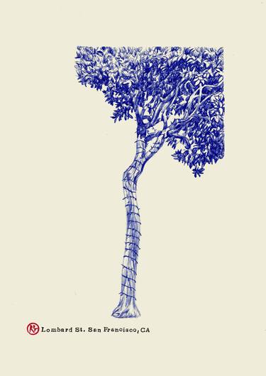 Original Realism Tree Drawings by Delphine Rocher