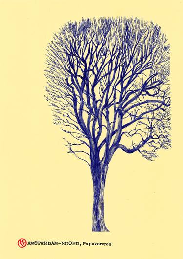 Original Figurative Tree Drawings by Delphine Rocher