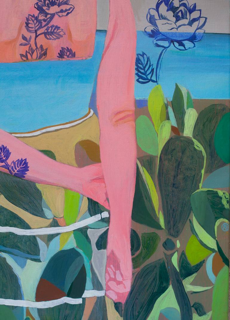 Original Figurative Landscape Painting by Delphine Rocher