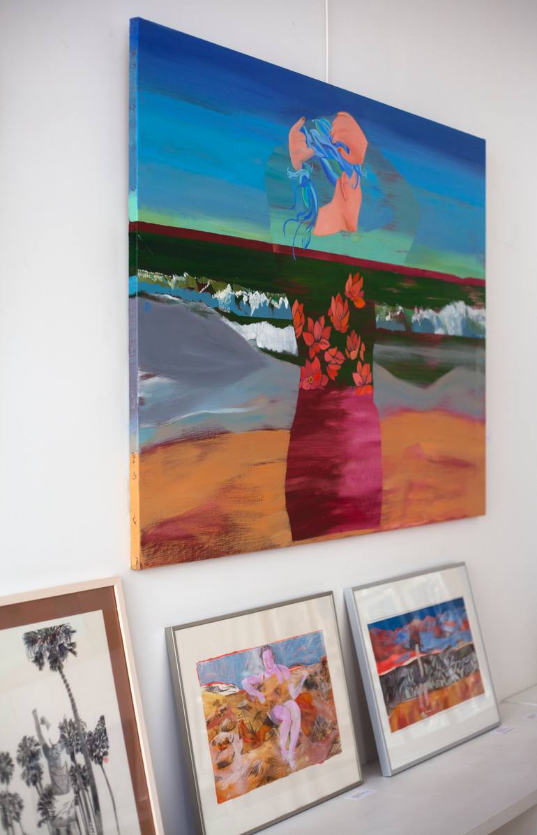 Original Figurative Seascape Painting by Delphine Rocher