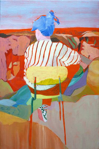 Original Figurative Landscape Painting by Delphine Rocher