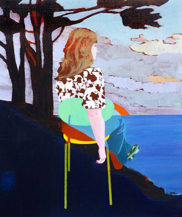 Original Figurative Landscape Paintings by Delphine Rocher