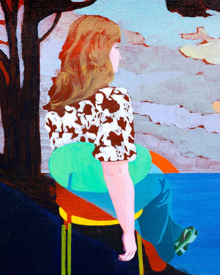 Original Figurative Landscape Painting by Delphine Rocher