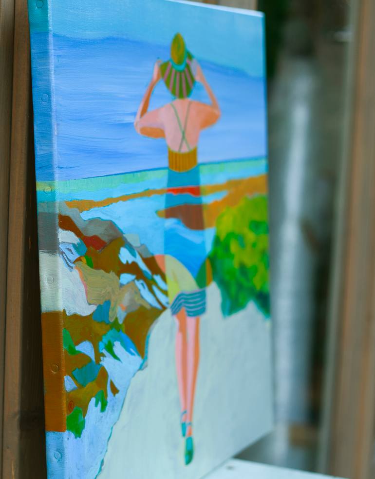 Original Fauvism Landscape Painting by Delphine Rocher
