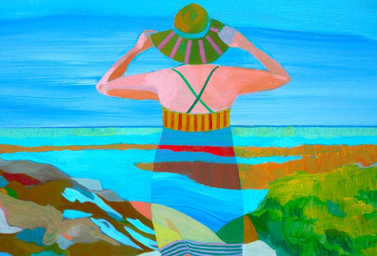 Original Fauvism Landscape Painting by Delphine Rocher