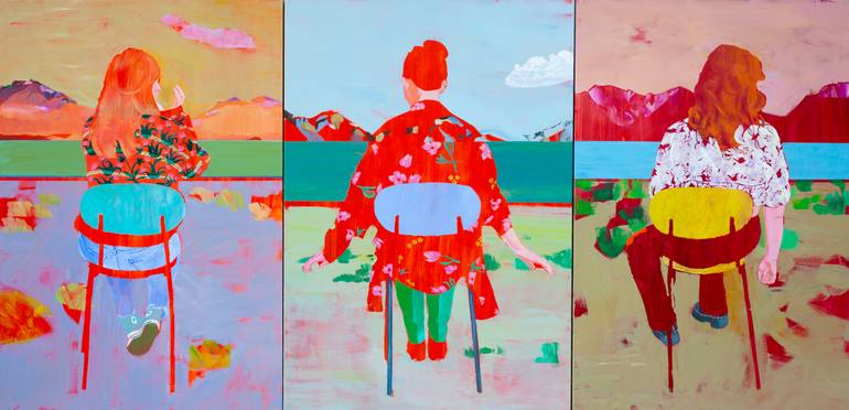 Original Figurative Landscape Painting by Delphine Rocher