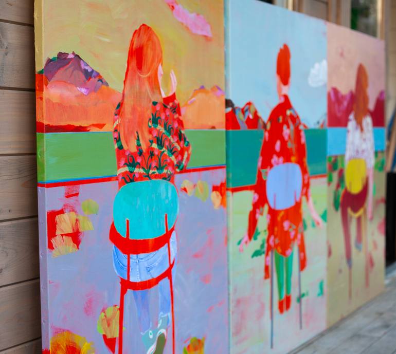 Original Figurative Landscape Painting by Delphine Rocher