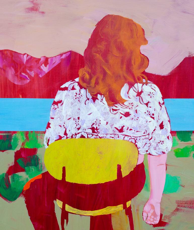 Original Figurative Landscape Painting by Delphine Rocher