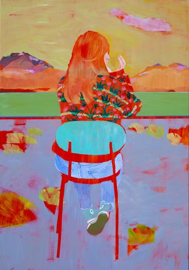 Original Figurative Landscape Painting by Delphine Rocher